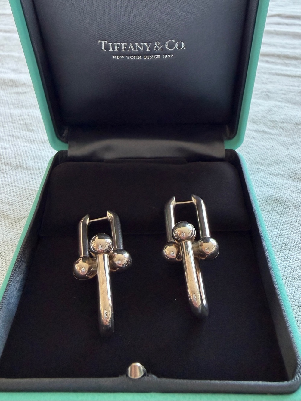 Tiffany Hardwear XL Extra Large Earrings in Sterling Silver